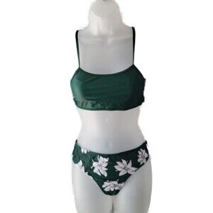 Girl's 3 Piece Bikini Set with Tie Front Chiffon Coverup Kimono Sz 12/150